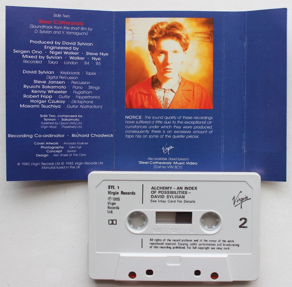 DAVID SYLVIAN - ALCHEMY (VIRGIN SYL1) 1985 UK CASSETTE TAPE JAPAN LTD EDITION - Image 3 of 3