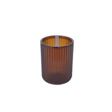 Brown Plastic Toothbrush Holder for All Ages Bathroom Organizer
