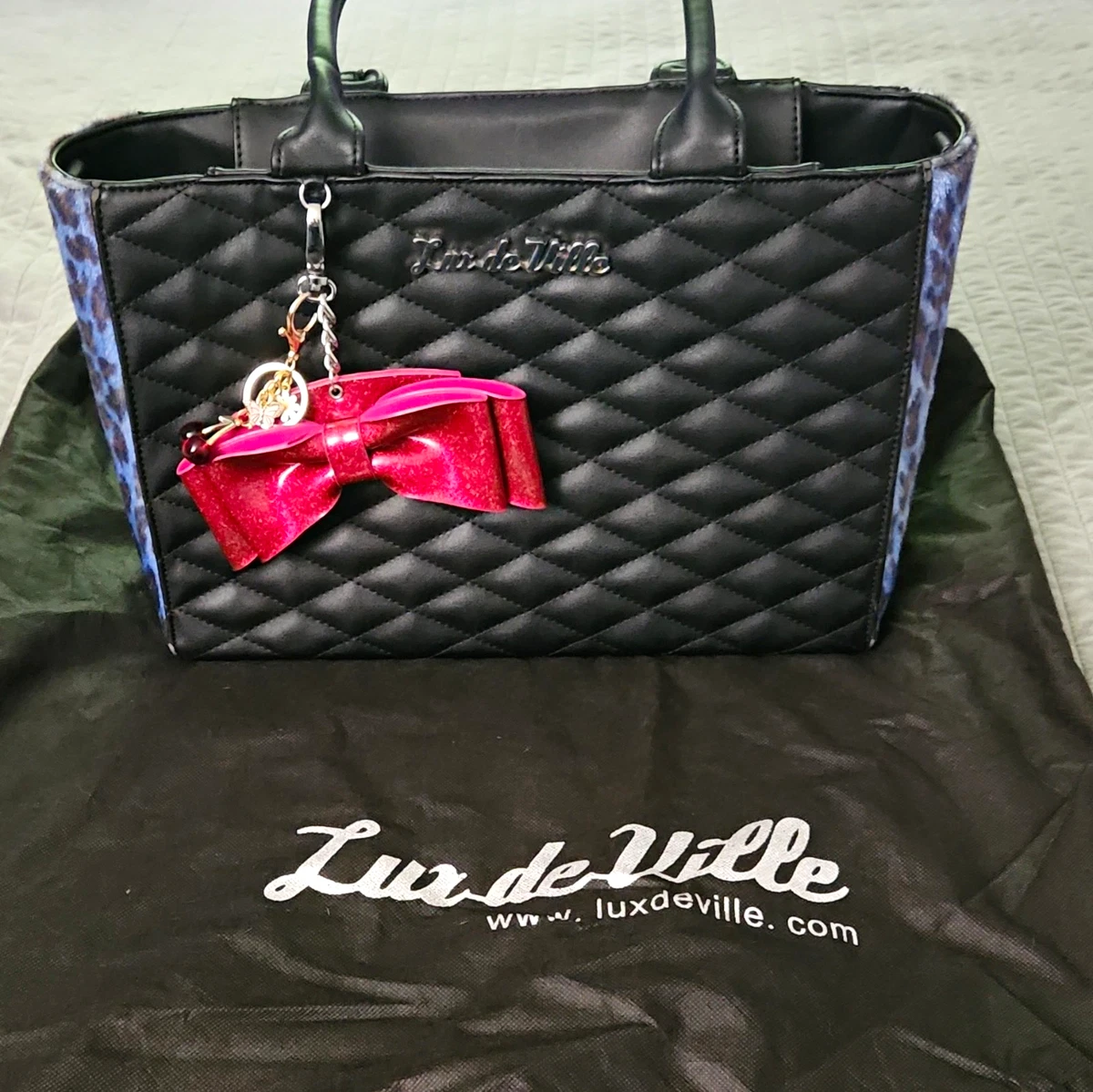 Lux de Ville Shimmer Quilted Red Mini Backpack Lux De Ville Red Bags & Handbags for Women for sale | eBay main image 3