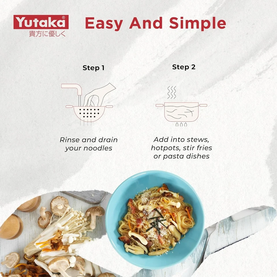 Yutaka White Shirataki Noodles 170G (Pack of 12) | Authentic Japanese Konjac ... - Image 2 of 4