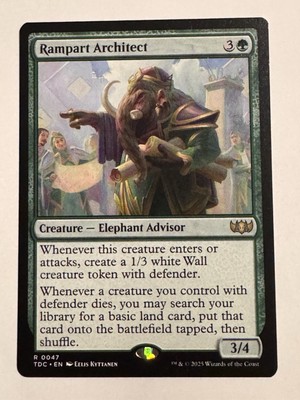 x1 Rampart Architect R MTG Commander: Tarkir: Dragonstorm M/NM, English