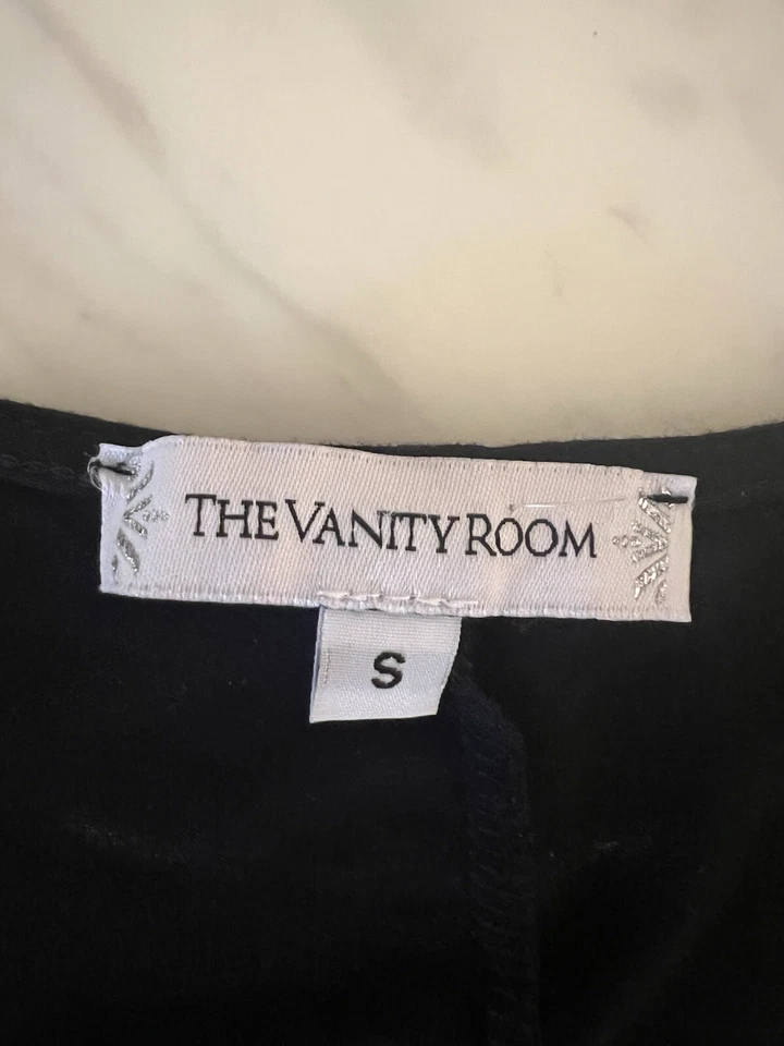 Vestido para mujer The Vanity Room talla pequeña negro dobladillo asimétrico manga 3/4 Foto 4 de 4