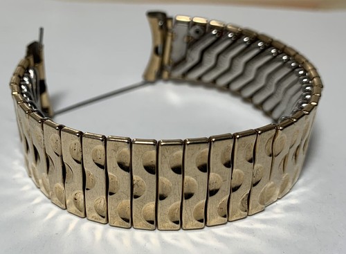 UNGEWÖHNLICHES & HERVORRAGENDES 50er Jahre Kreisler 19mm geschwungene Enden SCHALEN Design 10K YGF Armband! - Bild 8 von 17