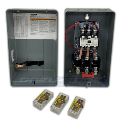 NEW Square D magnetic motor starter control 10hp 3ph 460V 25A
