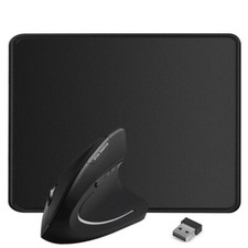 Ergonomic Vertical Mouse 2.4G USB Wireless Optical Gaming PC Mice Mouse Pad with