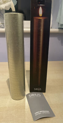 Sirius Sille 25 cm batteriebetriebene LED Goldwachs flackernde Kerze
