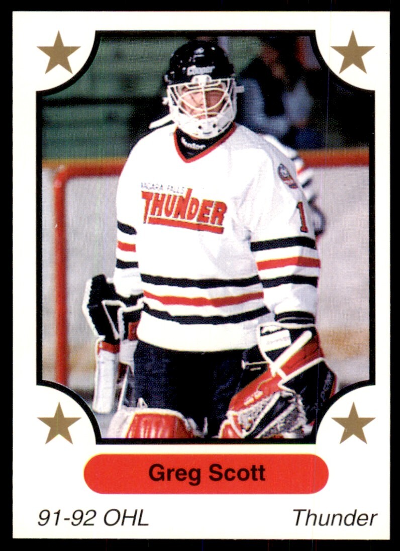 1991-92 7th Inning Sketch OHL Greg Scott Niagara Falls Thunder