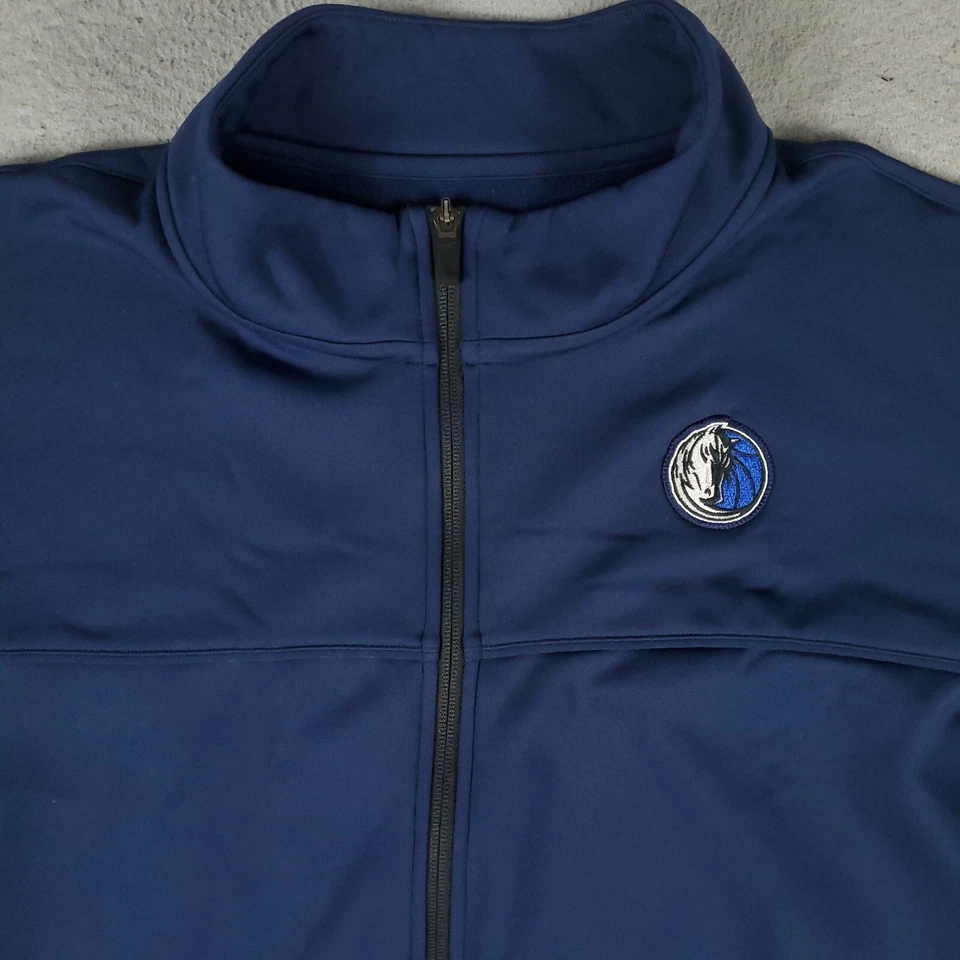 Nike Dallas Mavericks Jacket Mens 2XL Blue Full Zip Track Sweater Sweatshirt - Image 2 of 4
