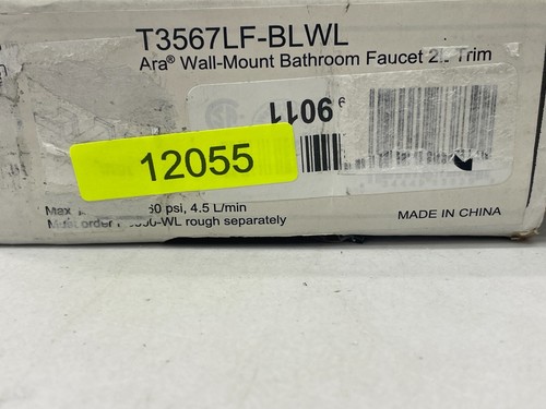 Delta Ara Wall Mount Lavatory Faucet Trim Matte Black T3567LF-BLWL DING - Imagen 24 de 24