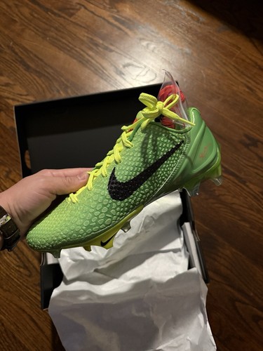 Nike Zoom Vapor Edge Kobe 6 Protro Low Grinch Cleats Confirmed Sz 9 FQ7645-300