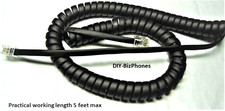 5-Pack Lot Flat Black 9Ft Iwatsu Phone Handset Cord Adix IX 12KTD 24KTD 3