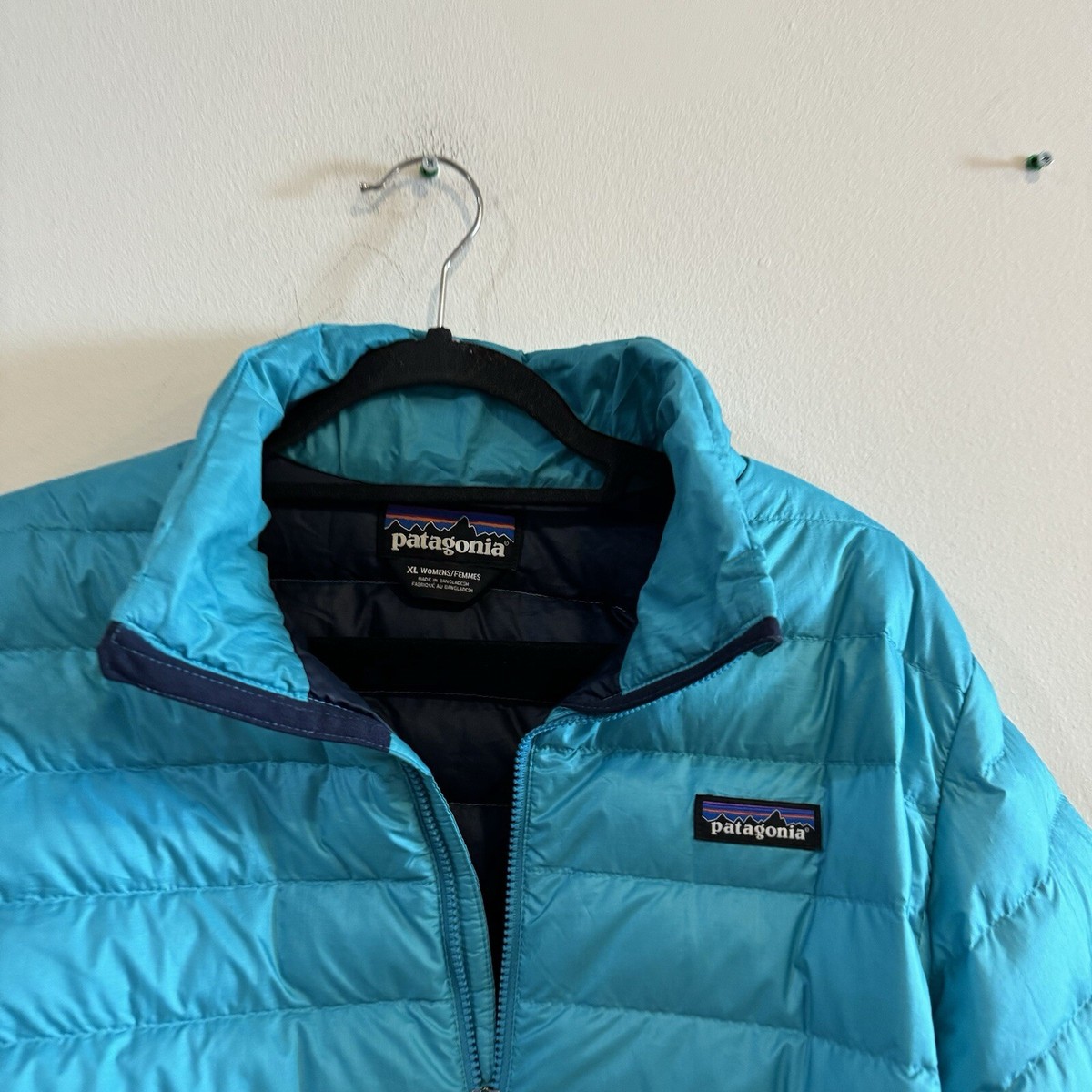 Patagonia Coat Down Sweater Teal Blue Puffer Jacket Women's Size - Main Image