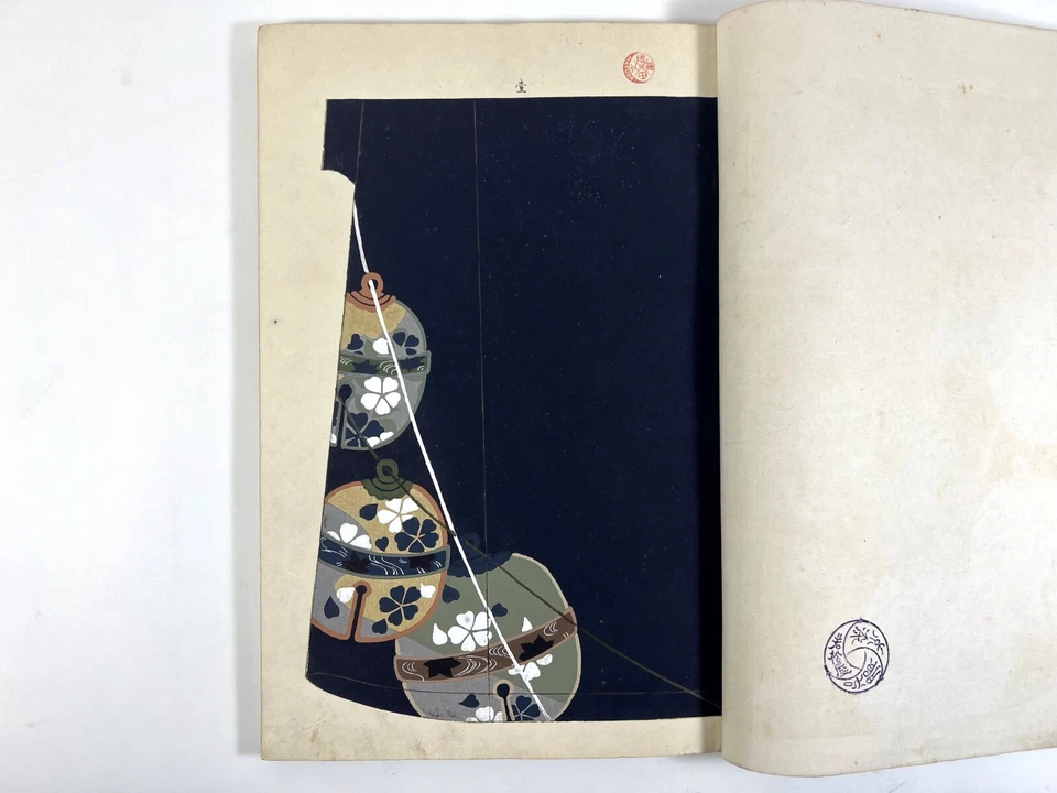 Japanese Woodblock Print Book “Misono” Kimono Modern Design original Foto 4 de 4