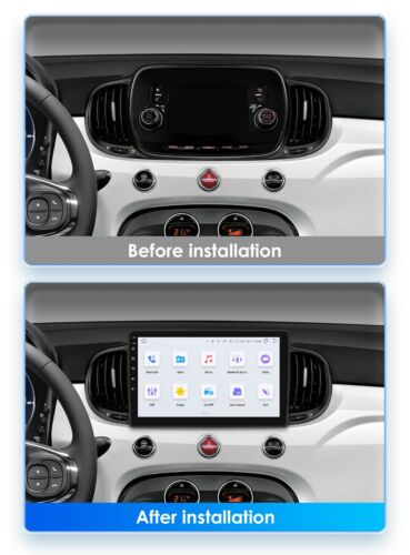 Per Fiat 500 2016-2019 Autoradio Android 13 Carplay GPS NAVI 4G WIFI RDS 8+128GB - Foto 4 di 24
