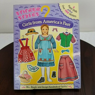 1999 Sticker Styles Girls From America's Past Paper Dolls Stickers Uncut