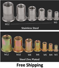 <!--F#f_0-->M3 4 5 6 8 10 12 Rivet Nuts Blind Nut Nutsert Rivnut Stainless Steel Zinc Plated<!--F/-->
