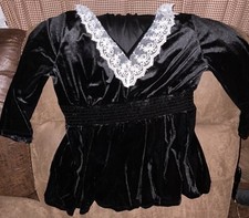 Black Velvet Pajama Set Size XL