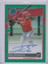 2020 Donruss Optic #RRS-TB Tres Barrera Rated Rookies Signatures Green Mojo #/99