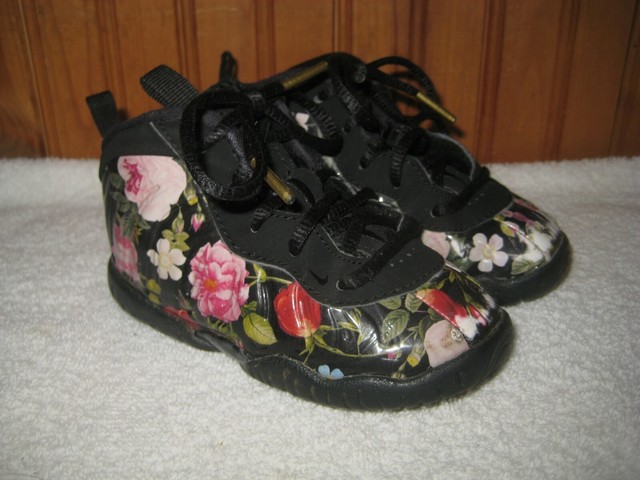 Nike Little Posite One Foamposite At8250-001 Floral Shoe Toddler Size 8c for sale online | eBay