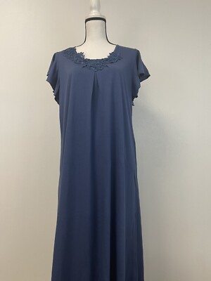 Harmony Shift Dress Womens 6 Night Gown Short Sleeve A Line Short Sleeve  N124