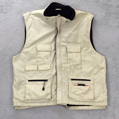 Vintage Arctic Image Vest Men XXL 2XL Zip Up Fleece Lined Fishing Hiking Camping