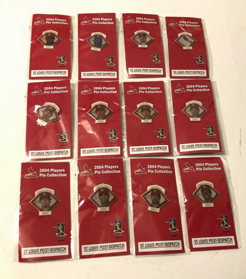 St. Louis Cardinals MLB 2005 Hat Lapel Pin Pujols Dispatch Lot of 32 New - Image 3 of 3