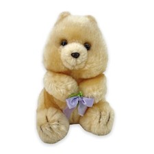 Russ Bearie Mini 6 Plush Teddy Bear Stuffed Animal 4796 Orange Holding Flowers