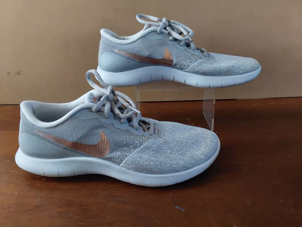 Nike flex contact women's sales running shoes rose gold