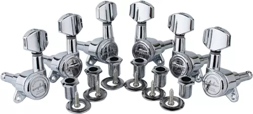 Guitar Locking Tuners (3L + 3R Handed) - 1:18 Lock String Tuning Key Pegs Machin