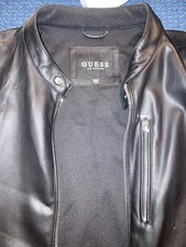 Guess Leather Jacket (jacket Size Medium)
