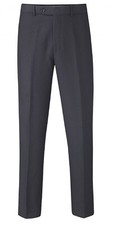 SKOPES Flexi Waist Flat Front Easy Care Trousers in Navy,waist 30-62",XS/ S/R/L
