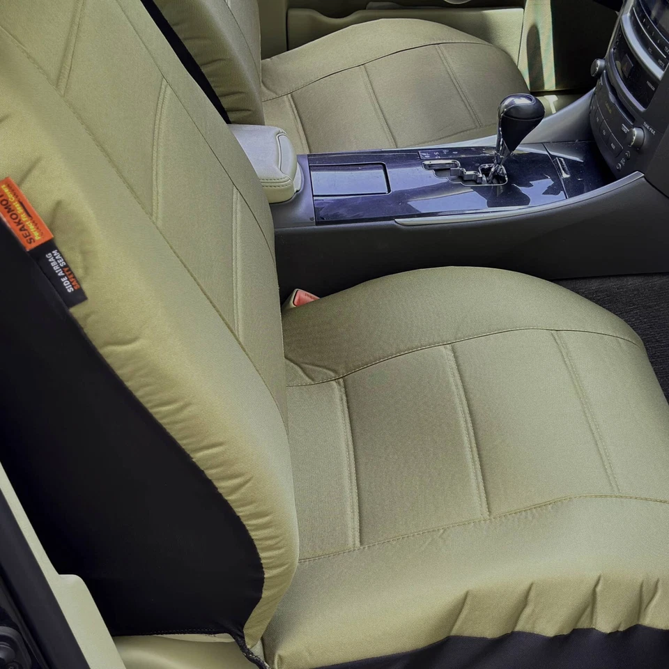 Cubierta de asiento de auto delantero de lona verde oliva impermeable para Chevy Trailblazer 2007-on Foto 4 de 4