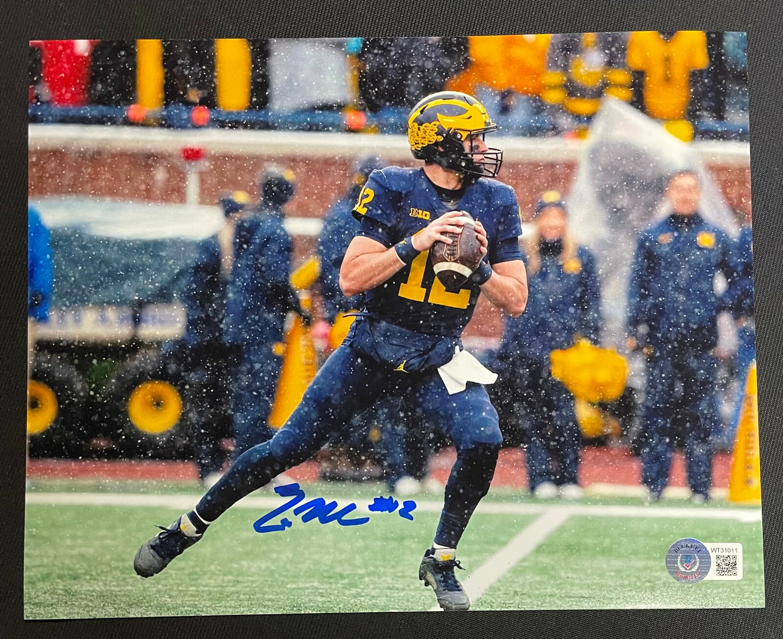 CADE MCNAMARA Autographed Signed Michigan Wolverines 8X10 Photo BECKETT WITNESS COA VS OSU 