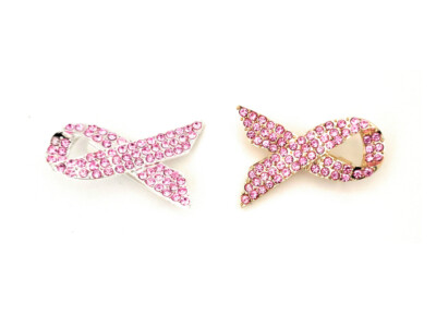 Crystal Stone Pink Ribbon Pin & Brooch ~ Gift Idea! | eBay