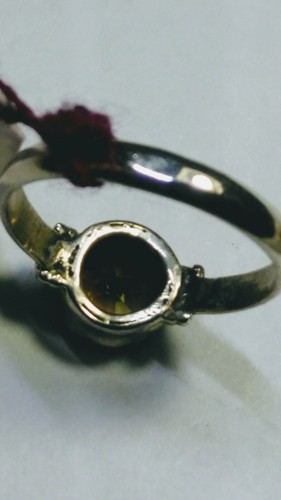 ANELLO CARINO QUARZO FUMÉ NATURALE IN ARGENTO STERLING .925 MISURA 6,5-6,75! - Foto 9 di 11