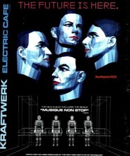1986  Kraftwerk "Electric Cafe" Album Release Music Industry Promo Ad Reprint