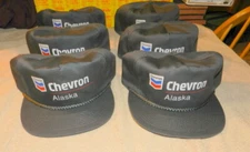 Chevron Alaska Oil Gas Trucker Hat Grey Silver Snapback Baseball Cap 6 Lot