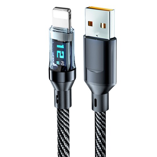 120w Super Fast USB Type-C Charging Cable Braid Phone Charger Lead with Display - Picture 17 of 21