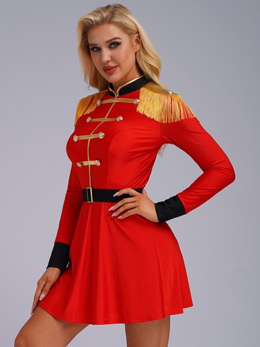 Women Costume Cosplay Dress Adult Skirt Tassel Shoulder Festival Long Sleeve - Picture 10 of 41