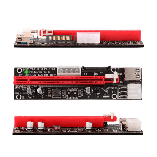 PCI-E 1x to 16x Powered USB3.0 GPU Riser Extender Adapter Card Board Cable - Picture 8 of 12