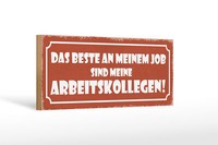 Holzschild Spruch 27X10Cm Beste An Job Sind Arbeitskollege Schild Wooden Sign