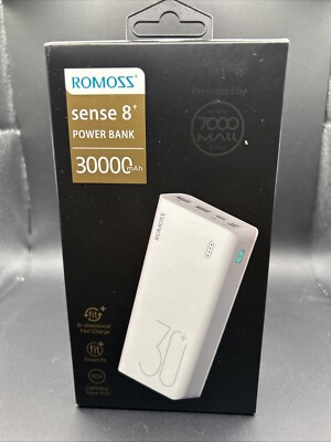 ROMOSS 30000Mah Power Bank Sense 8+, 18W PD USB C Portable Charger
