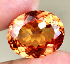 FLAWLESS Natural Imperial Topaz 23.00 Ct Oval Untreated Certified Loose Gemstone