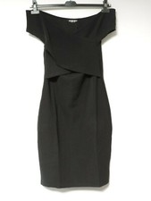 Fashion Union Wrap Front Bodycon Dress Black Size UK 10 DH001 PP 10
