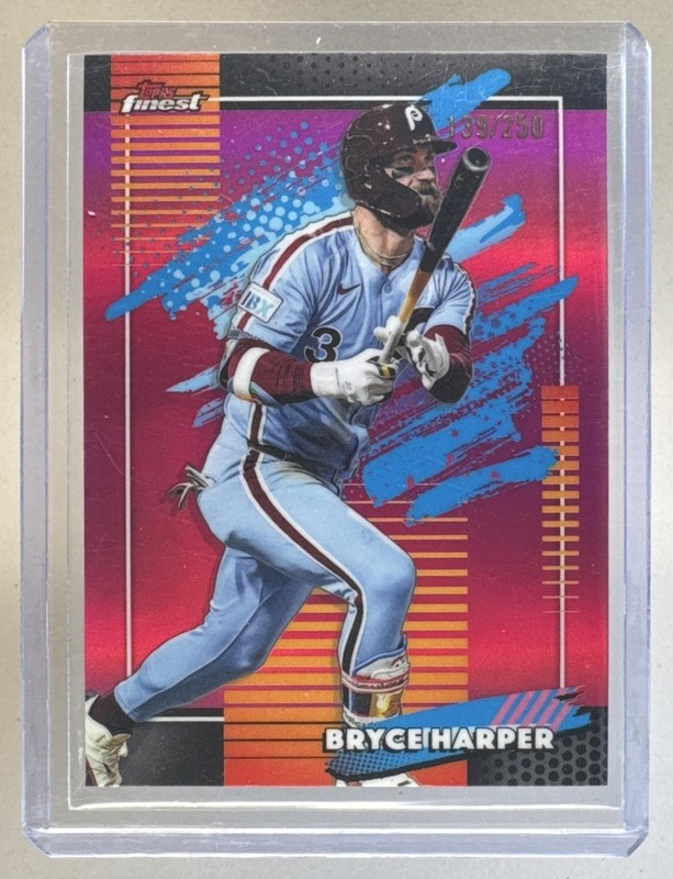 Bryce Harper 2026 Topps Finest #102 Pink Refractor Uncommon /250
