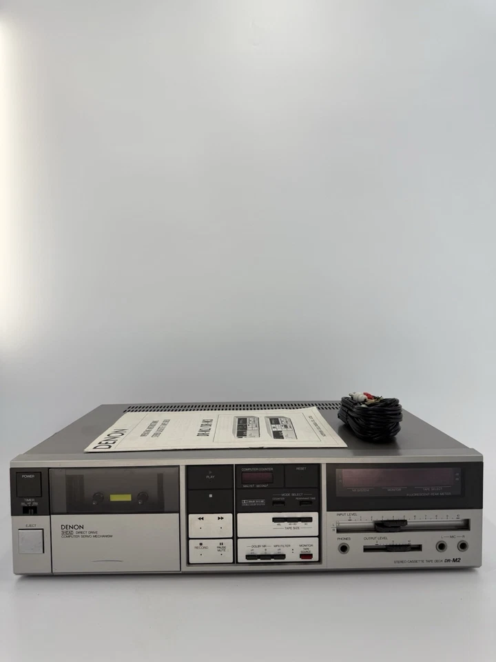 Denon DR-M2 Estéreo Cassette Deck 3 Cabezales - Excelente - ¡Probado y Funcionando! Foto 2 de 4