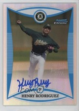 2008 Bowman Chrome Prospects Prospect Refractor 331/500 Henry Rodriguez Auto h7i