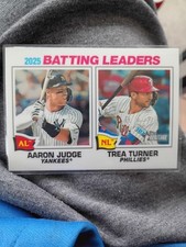 4265 2026 Topps Heritage Batting Leaders Aaron Judge Trea Turner