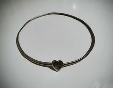 Vintage Silver Tone Metal Snake Chain Heart Cinch Belt 27-32" Expandable