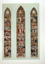 Original Old Antique Print 1906 Art Journal Glass Window John Baptist Chester